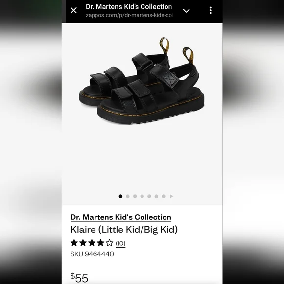 Dr. Martens Black Klaire Sandals - Picture 3 of 8